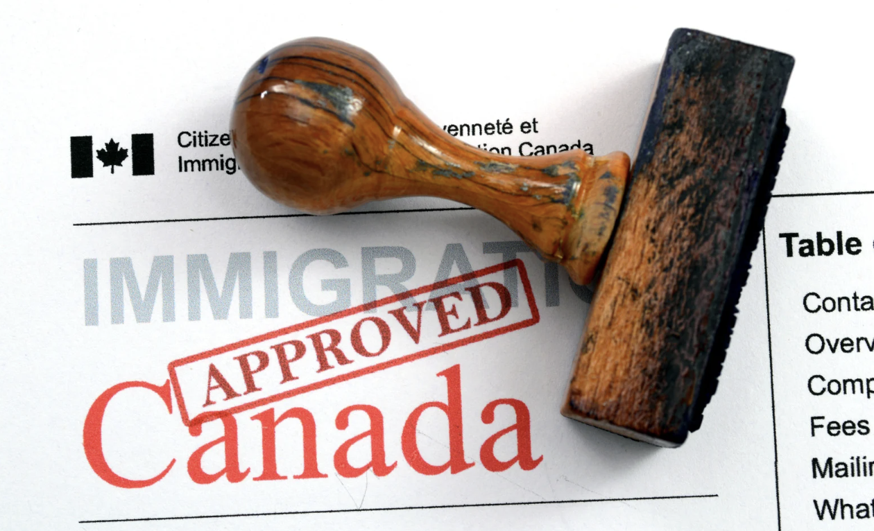 Approved Canada immigration document with stamp